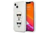 Mobile - Covers & Cases - Karl Lagerfeld Glitter Karl's & Choupette Head case for iPhone 13 mini - silver - 3666339028732