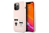 Mobile - Covers & Cases - Karl Lagerfeld Silicone Ikonik Karl&Choupette MagSafe Case for iPhone 13 Pro / iPhone 13 - Light Pink - 3666339035143