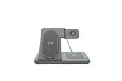 Mobile - Adapters & Chargers - Gembird 3-in-1 foldable wireless charger stand 15 W - Apple watch - TA-WPC31A-01-BK