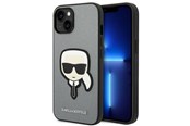 Mobile - Covers & Cases - Karl Lagerfeld Saffiano Karl's Head Patch case for iPhone 14 - silver - 3666339077075