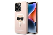 Mobile - Covers & Cases - Karl Lagerfeld KLHMP14LSLKHLP iPhone 14 Pro 6.1 "hardcase light pink / light pink Silicone Karl`s Head Magsafe - 3666339078058