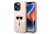 Mobile - Covers & Cases - Karl Lagerfeld KLHMP14XSLKHLP iPhone 14 Pro Max 6.7 "hardcase light pink / light pink Silicone Karl`s Head Magsafe - 3666339078065