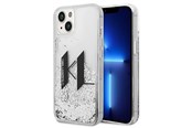 Mobile - Covers & Cases - Karl Lagerfeld Liquid Glitter Big KL case for iPhone 14 - silver - 3666339085681