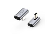 USB-kabel - Tech-Protect Ultraboost AA03 USB-C Angle Adapter - Grey - 5906302367986