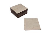 Träleksaker - Playwood Plywood Square Coasters 12 pieces - SL091