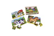 Pusselspel - Playwood Four Wooden Jigsaw Puzzles in a Box - 12 Pieces Trä - RS195