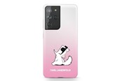 Mobile - Covers & Cases - Karl Lagerfeld Choupette Fun Case for Samsung Galaxy S21 Ultra - Pink - 3700740496985