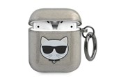 Mobile - Covers & Cases - Karl Lagerfeld KLA2UCHGK AirPods 1/2 cover black/black Glitter Choupette - 3666339009106