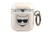 Mobile - Covers & Cases - Karl Lagerfeld Glitter Choupette Case for AirPods 1 / 2 - Gold - 3666339009199
