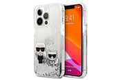 Mobile - Covers & Cases - Karl Lagerfeld Liquid Glitter Karl&Choupette case for iPhone 13 Pro / 13 6.1" - silver - 3666339027353