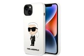 Mobile - Covers & Cases - Karl Lagerfeld KLHCP14MSNIKBCH iPhone 14 Plus 6.7" hardcase white/white Silicone Ikonik - 3666339086619