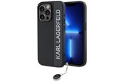 Mobile - Covers & Cases - Karl Lagerfeld Saffiano Rhinestones & Charm case for iPhone 15 Pro - black - 3666339257989