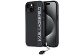 Mobile - Covers & Cases - Karl Lagerfeld Saffiano Rhinestones & Charm case for iPhone 15 / 14 / 13 - black - 3666339257965