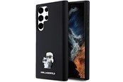 Mobile - Covers & Cases - Karl Lagerfeld Silicone Karl&Choupette Metal Pin case for Samsung Galaxy S24 Ultra - black - 3666339259167