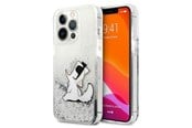 Mobile - Covers & Cases - Karl Lagerfeld Liquid Glitter Choupette Fun case for iPhone 13 Pro Max 6.7" - silver - 3666339029005