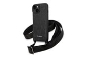 Mobile - Covers & Cases - Karl Lagerfeld Monogram Plaque Logo Strap Case for iPhone 14 / 15 / 13 6.1" - Black - 3666339093235
