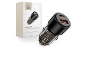 Mobile - Adapters & Chargers - Tech-Protect CC03 95W Car Charger 2-Ports USB-A / USB-C - Black - 5906302361670