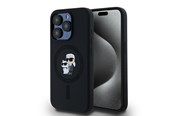 Mobile - Covers & Cases - Karl Lagerfeld Silicone Karl&Choupette MagSafe case for iPhone 15 Pro - black - 3666339254063