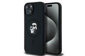 Mobile - Covers & Cases - Karl Lagerfeld Silicone Karl&Choupette MagSafe case for iPhone 15 Plus / 14 Plus - black - 3666339254056