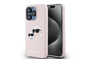 Mobile - Covers & Cases - Karl Lagerfeld Silicone Karl&Choupette MagSafe Case for iPhone 15 Pro Max - Pink - 3666339256876