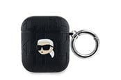 Andra mobiltillbehör - Karl Lagerfeld Monogram Karl Head case for AirPods 1 / 2 - black - 3666339283636
