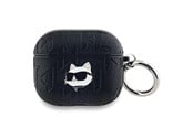 Andra mobiltillbehör - Karl Lagerfeld Monogram Choupette Head case for AirPods 3 - black - 3666339283612