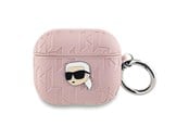 Andra mobiltillbehör - Karl Lagerfeld Monogram Karl Head case for AirPods 3 - pink - 3666339283773