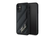 Mobile - Covers & Cases - Karl Lagerfeld Diagonal Quilted Script case for iPhone 11 / Xr - black - 3666339252120
