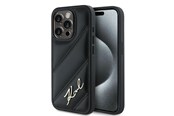 Mobile - Covers & Cases - Karl Lagerfeld Diagonal Quilted Script case for iPhone 14 Pro - black - 3666339252205