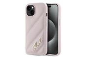 Mobile - Covers & Cases - Karl Lagerfeld Diagonal Quilted Script case for iPhone 15 Plus / 14 Plus - pink - 3666339252519