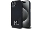 Mobile - Covers & Cases - Karl Lagerfeld Silicone Shadow Metal Initial MagSafe Case for iPhone 15 Black - 3666339252922