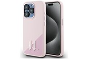 Mobile - Covers & Cases - Karl Lagerfeld Silicone Shadow Metal Initial MagSafe Case for iPhone 15 Pro Pink - 3666339253080