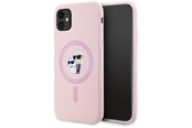 Mobile - Covers & Cases - Karl Lagerfeld Silicone Karl&Choupette MagSafe iPhone 11 Case - Pink - 3666339254360