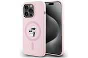 Mobile - Covers & Cases - Karl Lagerfeld Silicone Karl&Choupette MagSafe Case for iPhone 14 Pro Max - Pink - 3666339254452