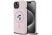 Mobile - Covers & Cases - Karl Lagerfeld Silicone Karl&Choupette MagSafe iPhone 15 Plus Case - Pink - 3666339254476