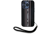 Mobile - Covers & Cases - Karl Lagerfeld Saffiano Athleisure Stripes Cord iPhone 15 Pro Case - Pink - 3666339254766