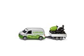 Leksaksbil - SIKU 1:50 VW T6 With Lawn Tractor - 2005