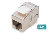 Nätverks tillbehör - DIGITUS CAT 6A Compact Keystone Module (4-Pack) - DN-93615-S-4
