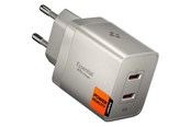 Mobile - Adapters & Chargers - Spigen Essential 47W Wall Charger | 2x USB-C | Natural Titanium - ACH10451