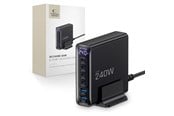 USB Hub - Tech-Protect DC240W-GaN Charging Station 6 Ports 4 x USB-C 2 x USB-A 240W QC3.0 - Black USB Hub - USB 3.0 - 6 porte - Svart - 5906302390878