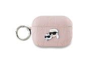 Andra mobiltillbehör - Karl Lagerfeld Monogram Karl & Choupette Head case for AirPods Pro 2 - pink - 3666339283704
