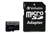 Flashram & USB Flash Drives - Verbatim Pro U3 microSD/SD - 90MB/s - 128GB - 47044