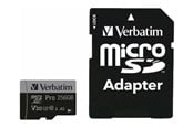 Flashram & USB Flash Drives - Verbatim Pro U3 microSD/SD - 100MB/s - 256GB - 47045