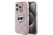 Mobile - Covers & Cases - Karl Lagerfeld IML Choupette Head & Monogram case for iPhone 15 Pro - pink - 3666339286163