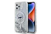 Mobile - Covers & Cases - Karl Lagerfeld Liquid Glitter Choupette Head MagSafe Case for iPhone 12 / 12 Pro - Transparent - 3666339285630
