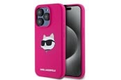 Mobile - Covers & Cases - Karl Lagerfeld Silicone Choupette Head MagSafe case for iPhone 15 Pro - pink - 3666339257422