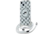 Mobile - Covers & Cases - Karl Lagerfeld IML Crossbody Monogram Karl & Choupette Head MagSafe Case for iPhone 15 / 14 / 13 - Transparent - 3666339286842