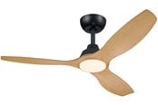 Lampor - Philips Olas Fan ceiling 52' 35W+24W BK&Wood - 929004750101