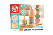 Träleksaker - Heros FSC® Lek & Lär – Trästaplingsfigurer (mjuka neutrala/pastellfärger) - HE0028