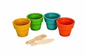 Babyleksaker - PLANTOYS Blomsterkrukkesæt - PT-8617